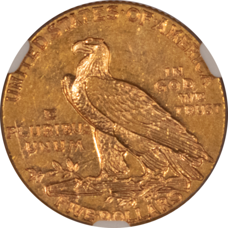 $5 1916-S $5 INDIAN GOLD HALF EAGLE – NGC AU-55