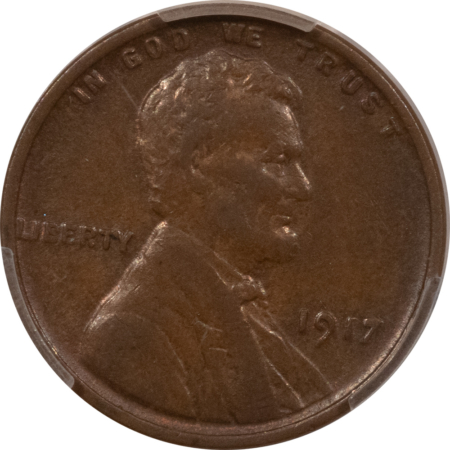 Lincoln Cents (Wheat) 1917 LINCOLN CENT, DOUBLED DIE OBVERSE – PCGS AU-53, RARE! UNDERVALUED!