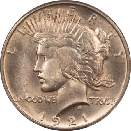 CAC Approved Coins 1921 $1 PEACE DOLLAR, HIGH RELIEF – CACG MS-64, FRESH, PQ, LOOKS GREAT! CAC!