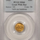 $2.50 1861 $2.50 LIBERTY GOLD, NEW REVERSE, PCGS MS-61; ORIGINAL OLD ORANGE PATINA!