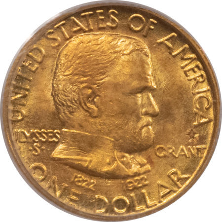 Early Commems 1922 $1 COMMEMORATIVE GOLD, GRANT W/ STAR, PCGS MS-66, SUPERB, FRESH & PQ!