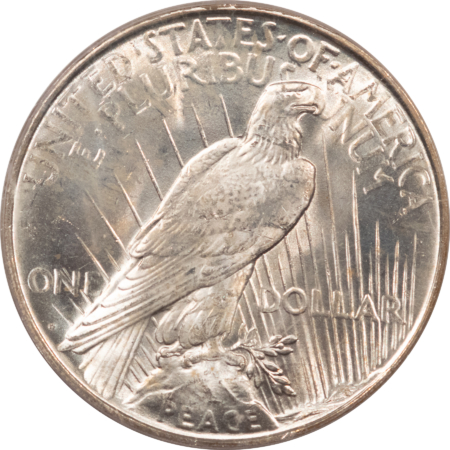 CAC Approved Coins 1922-D $1 PEACE DOLLAR – PCGS MS-63, OLD GREEN HOLDER, PREMIUM QUALITY++, CAC!