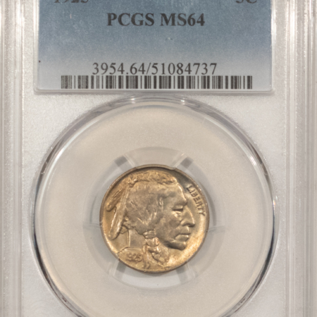 Buffalo Nickels 1925 BUFFALO NICKEL – PCGS MS-64, LOOKS 65! PREMIUM QUALITY!