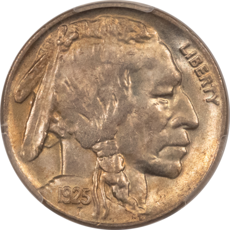 Buffalo Nickels 1925 BUFFALO NICKEL – PCGS MS-64, LOOKS 65! PREMIUM QUALITY!