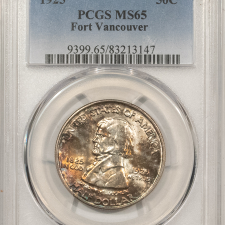 Early Commems 1925 FORT VANCOUVER COMMEMORATIVE HALF DOLLAR – PCGS MS-65, REALLY PRETTY! PQ!