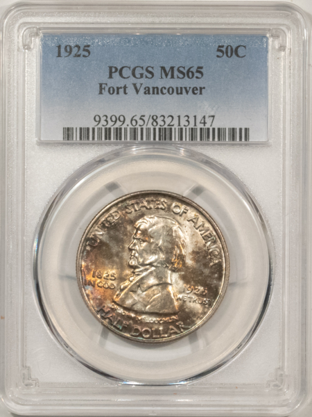 Early Commems 1925 FORT VANCOUVER COMMEMORATIVE HALF DOLLAR – PCGS MS-65, REALLY PRETTY! PQ!
