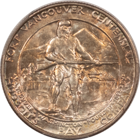 Early Commems 1925 FORT VANCOUVER COMMEMORATIVE HALF DOLLAR – PCGS MS-65, REALLY PRETTY! PQ!