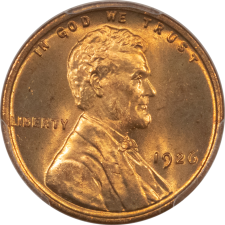 Lincoln Cents (Wheat) 1926 LINCOLN CENT – PCGS MS-65 RD, RED GEM!