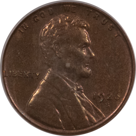 Lincoln Cents (Wheat) 1926-S LINCOLN CENT – PCGS MS-63 BN, VERY TOUGH COIN!
