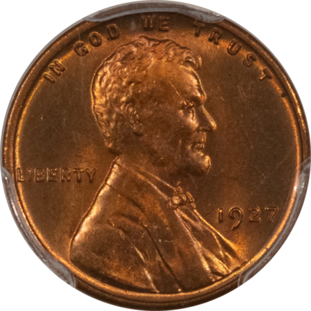 Lincoln Cents (Wheat) 1927 LINCOLN CENT – PCGS MS-64 RB, PREMIUM QUALITY!