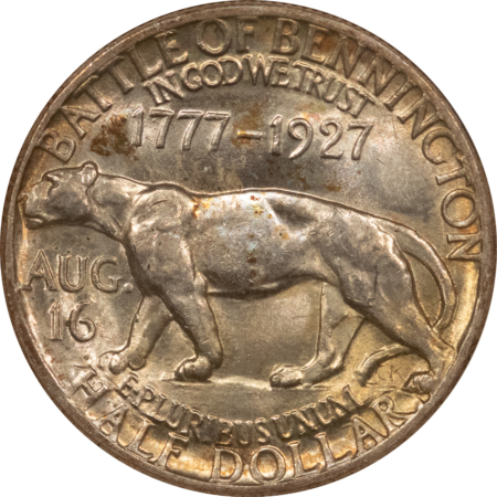 CAC Approved Coins 1927 VERMONT COMMEMORATIVE HALF DOLLAR – NGC MS-64, FATTIE, GEM+ & CAC APPROVED!