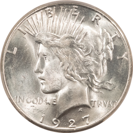 Dollars 1927-S $1 PEACE DOLLAR – PCGS MS-64, BLAST WHITE!