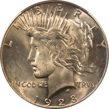 CAC Approved Coins 1928 $1 PEACE DOLLAR – CACG MS-63, FLASHY & PREMIUM QUALITY! CAC APPROVED!