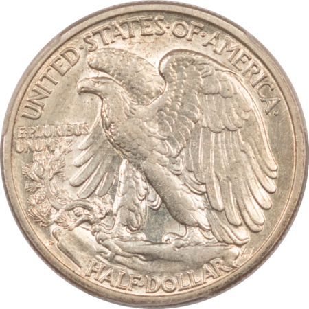 Half Dollars 1928-S WALKING LIBERTY HALF DOLLAR – PCGS AU-55, FLASHY!
