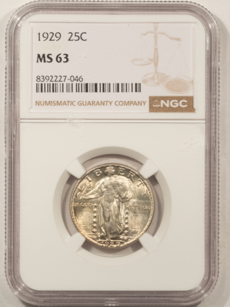 New Certified Coins 1929 STANDING LIBERTY QUARTER – NGC MS-63, FRESH & CHOICE!