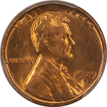 Lincoln Cents (Wheat) 1929-S LINCOLN CENT – PCGS MS-65 RD