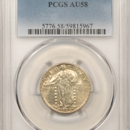 New Certified Coins 1929-S STANDING LIBERTY QUARTER – PCGS AU-58 LOOKS UNC!