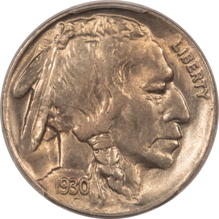 Buffalo Nickels 1930-S BUFFALO NICKEL – PCGS MS-63, LOOKS 65+! PREMIUM QUALITY!