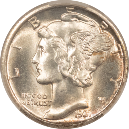 CAC Approved Coins 1931-D MERCURY DIME – CACG MS-64 FB, BLAZING! CAC APPROVED!