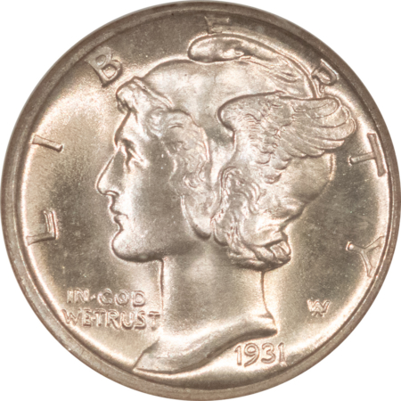 Dimes 1931-D MERCURY DIME – NGC MS-66 FB, SUPERB!