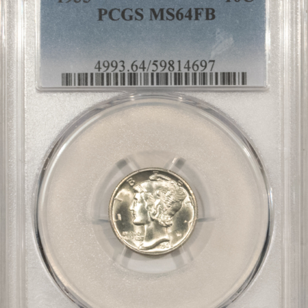 Dimes 1935 MERCURY DIME – PCGS MS-64 FB, BLAZING LUSTROUS!