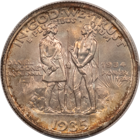 New Certified Coins 1935/34 BOONE COMMEMORATIVE HALF DOLLAR PCGS MS-66, FRESH & PRETTY!