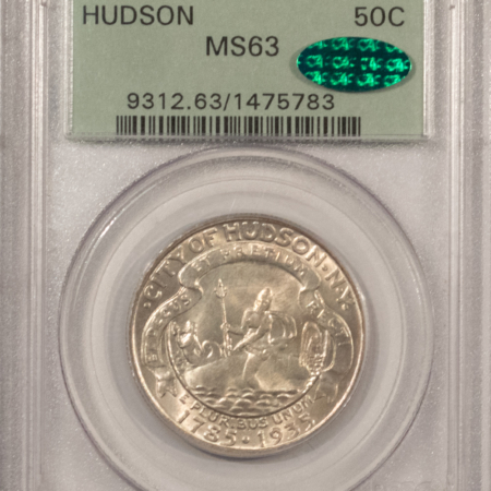 CAC Approved Coins 1935 HUDSON COMMEMORATIVE HALF DOLLAR – PCGS MS-63, OGH, PQ, LOOKS GEM & CAC!