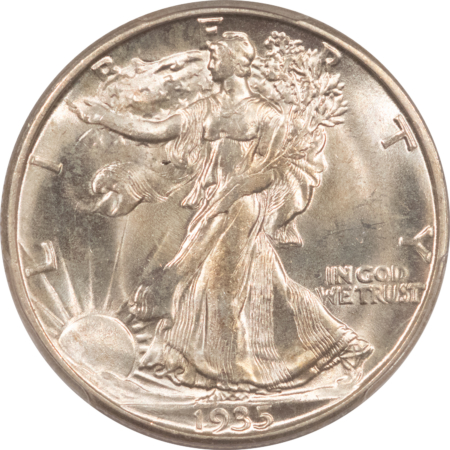 Half Dollars 1935-D WALKING LIBERTY HALF DOLLAR – PCGS MS-65 BLAZING WHITE & PREMIUM QUALITY!