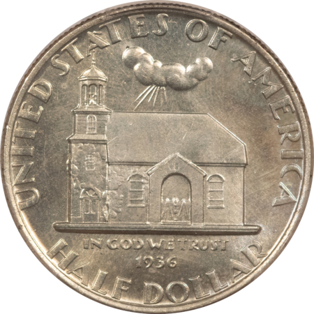New Certified Coins 1936 DELAWARE COMMEMORATIVE HALF DOLLAR PCGS MS-66, FLASHY & SEMI-PROOFLIKE!
