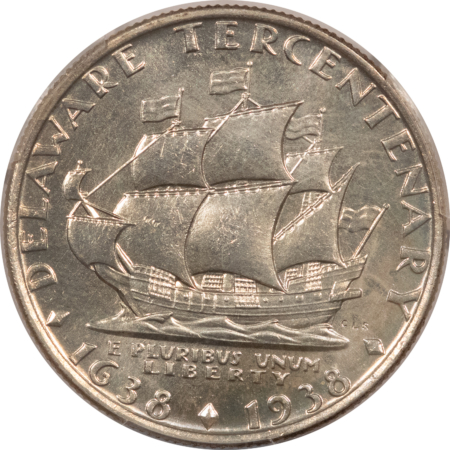 New Certified Coins 1936 DELAWARE COMMEMORATIVE HALF DOLLAR PCGS MS-66, FLASHY & SEMI-PROOFLIKE!