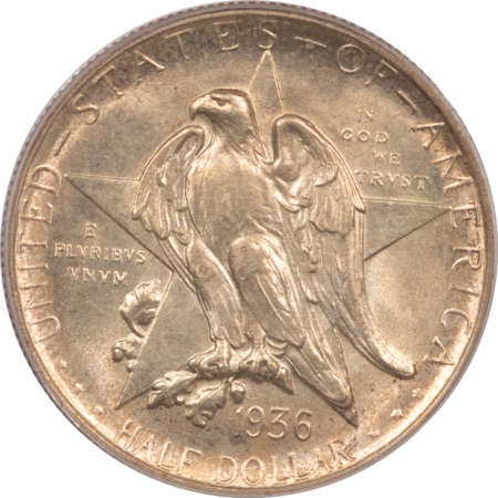 Early Commems 1936-S TEXAS COMMEMORATIVE HALF DOLLAR – PCGS MS-66, PREMIUM QUALITY!