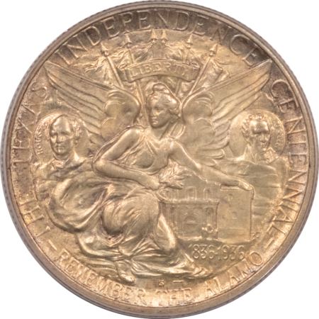 Early Commems 1936-S TEXAS COMMEMORATIVE HALF DOLLAR – PCGS MS-66, PREMIUM QUALITY!