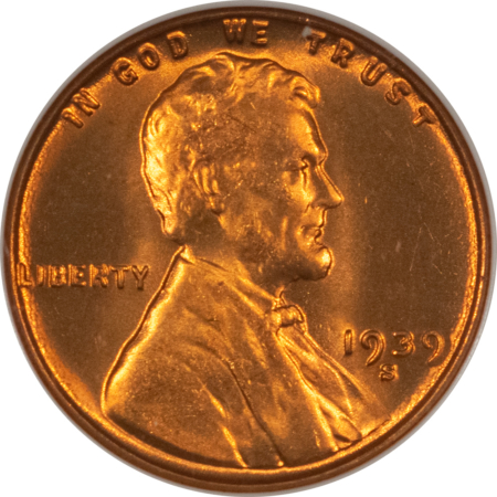 Lincoln Cents (Wheat) 1939-S LINCOLN CENT – NGC MS-67 RD