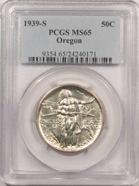 Early Commems 1939-S OREGON COMMEMORATIVE HALF DOLLAR – PCGS MS-65
