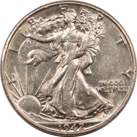 Half Dollars 1942 WALKING LIBERTY HALF DOLLAR – HIGH GRADE EXAMPLE!