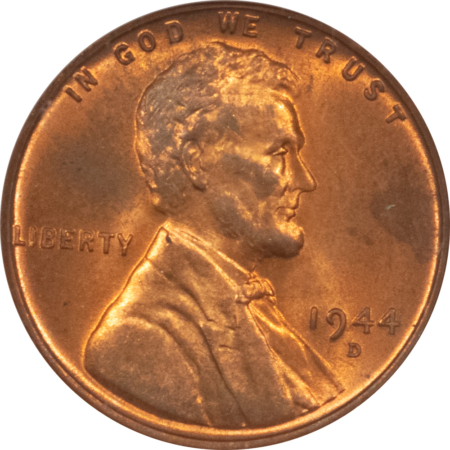 Lincoln Cents (Wheat) 1944-D/S LINCOLN CENT FS-301 – NGC MS-64 RB, LOTS OF RED, THIS STRONG & BEST D/S