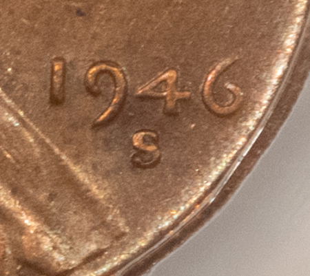 Lincoln Cents (Wheat) 1946-S/D LINCOLN CENT, FS-511 OMM (FS-021.2) – PCGS AU-55