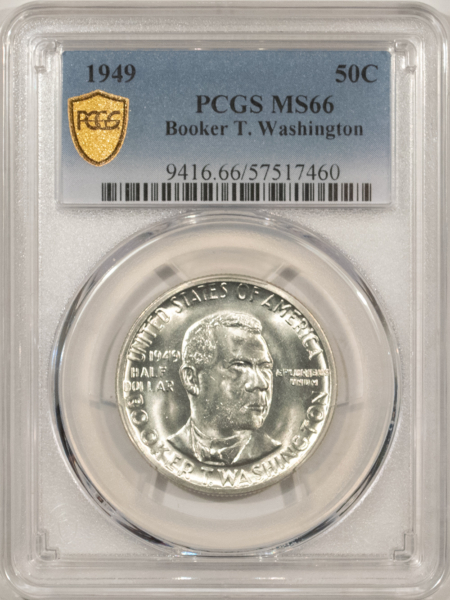 New Certified Coins 1949 BTW COMMEMORATIVE HALF DOLLAR PCGS MS-66, BLAZING WHITE & PREMIUM QUALITY!