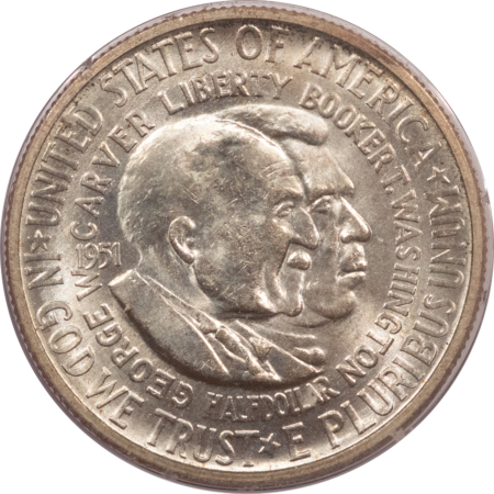 Early Commems 1951-D WASHINGTON-CARVER COMMEMORATIVE HALF DOLLAR – PCGS MS-65, RATTLER & PQ!