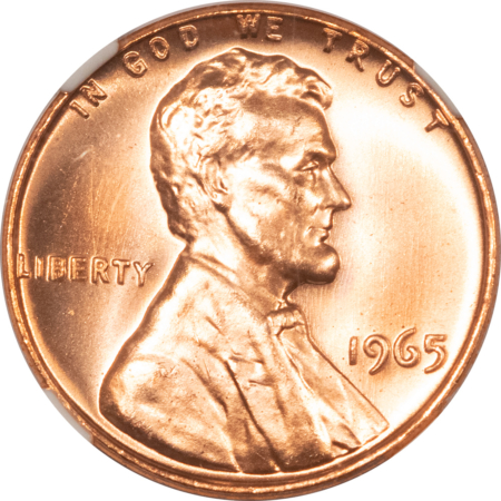 Lincoln Cents (Memorial) 1965 SMS LINCOLN CENT – NGC MS-67 RD