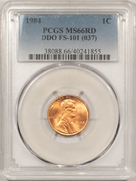Lincoln Cents (Memorial) 1984 LINCOLN CENT, DDO FS-101 (037) – PCGS MS-66 RD