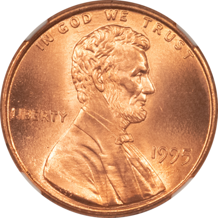 Lincoln Cents (Memorial) 1995 LINCOLN CENT, DOUBLED DIE OBVERSE – NGC MS-68 RD
