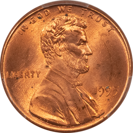 Lincoln Cents (Memorial) 1995 DOUBLED DIE OBVERSE LINCOLN CENT – PCGS MS-64 RD, RED FROM A FRESH ROLL!