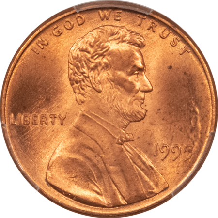 Lincoln Cents (Memorial) 1995 DOUBLED DIE OBVERSE LINCOLN CENT – PCGS MS-64 RD, RED FROM A FRESH ROLL!