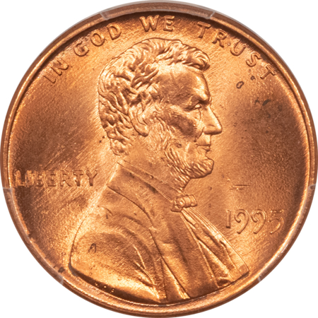 Lincoln Cents (Memorial) 1995 DOUBLED DIE OBVERSE LINCOLN CENT – PCGS MS-64 RD, RED FROM A FRESH ROLL!