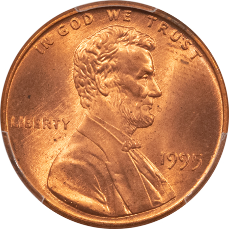 Lincoln Cents (Memorial) 1995 DOUBLED DIE OBVERSE LINCOLN CENT – PCGS MS-64 RD, RED FROM A FRESH ROLL!