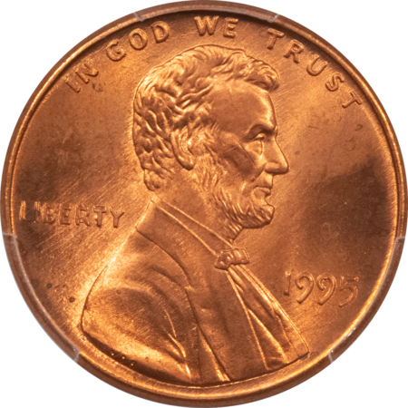 Lincoln Cents (Memorial) 1995 DOUBLED DIE OBVERSE LINCOLN CENT – PCGS MS-64 RD, RED FROM A FRESH ROLL!