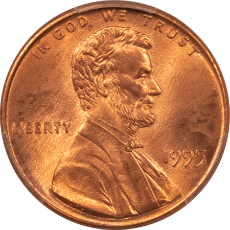 Lincoln Cents (Memorial) 1995 DOUBLED DIE OBVERSE LINCOLN CENT – PCGS MS-64 RD, RED FROM A FRESH ROLL!