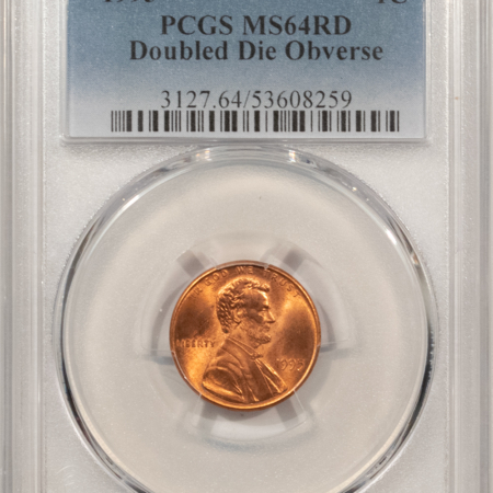 Lincoln Cents (Memorial) 1995 DOUBLED DIE OBVERSE LINCOLN CENT – PCGS MS-64 RD, RED FROM A FRESH ROLL!