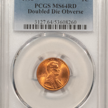 Lincoln Cents (Memorial) 1995 DOUBLED DIE OBVERSE LINCOLN CENT – PCGS MS-64 RD, RED FROM A FRESH ROLL!